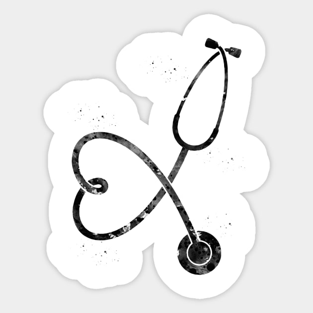 Stethoscope Sticker by erzebeth